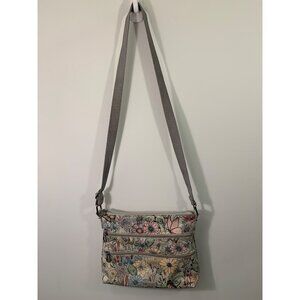 Sakroots Floral Butterflies Crossbody Bag W Adjustable Strap, Pockets‎